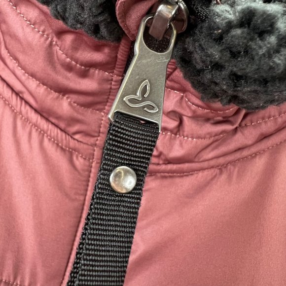 Prana Puffer Jacket Esla Skirt Set Burgundy Mauve size S Zip Front Sample NWOT - Picture 8 of 14